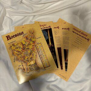 1995 TSR Game Map and Info Cards